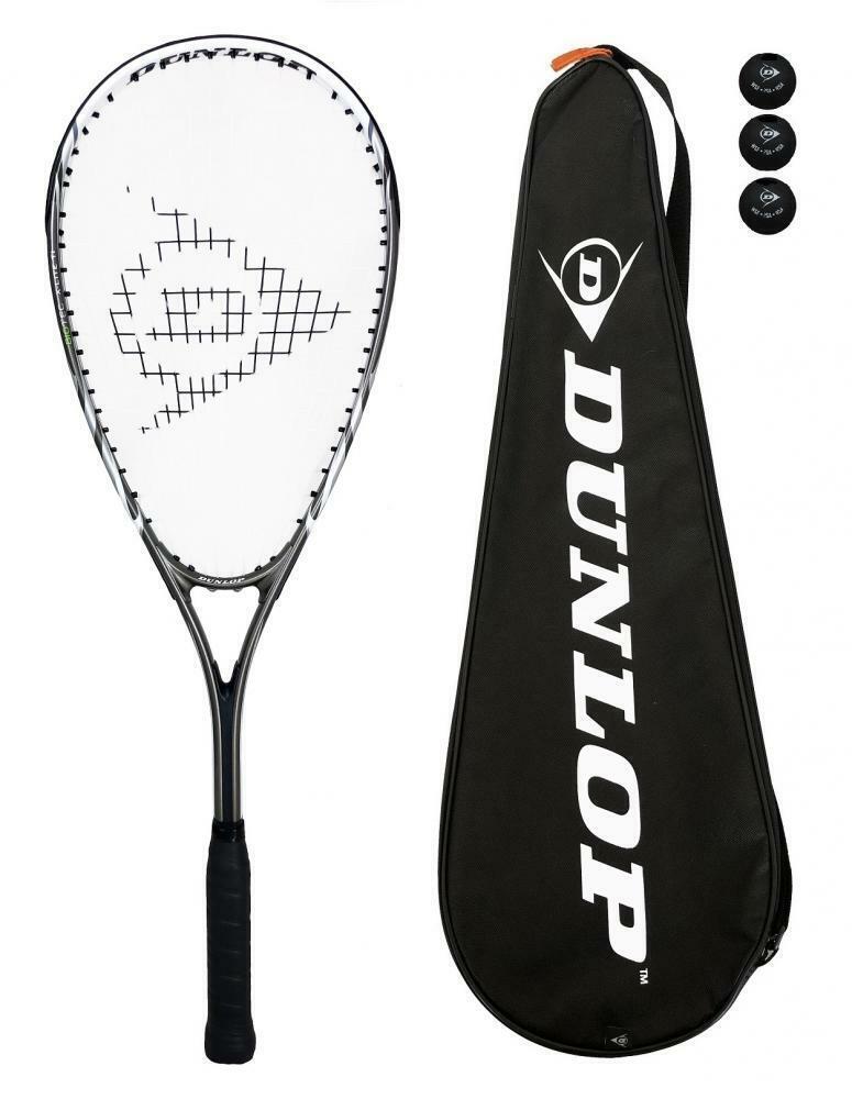 DUNLOP Dunlop Biotec X-Lite Ti Silver Squash Racket & 3 Squash Balls