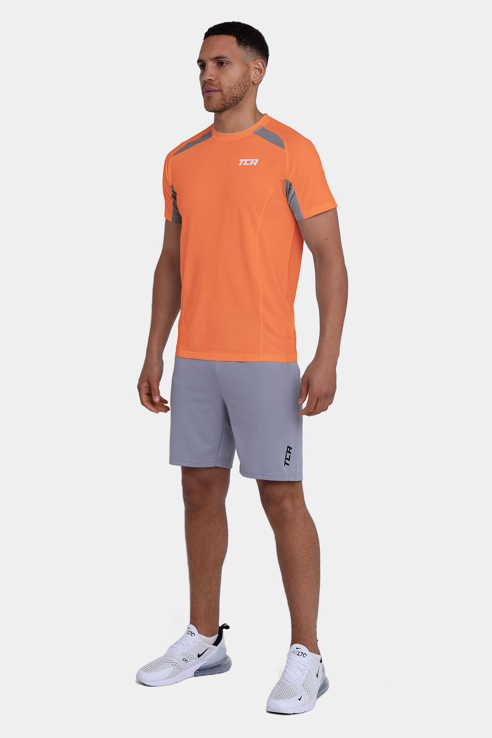 TCA Men's Super Light QuickDry Running T-Shirt - Tangerine