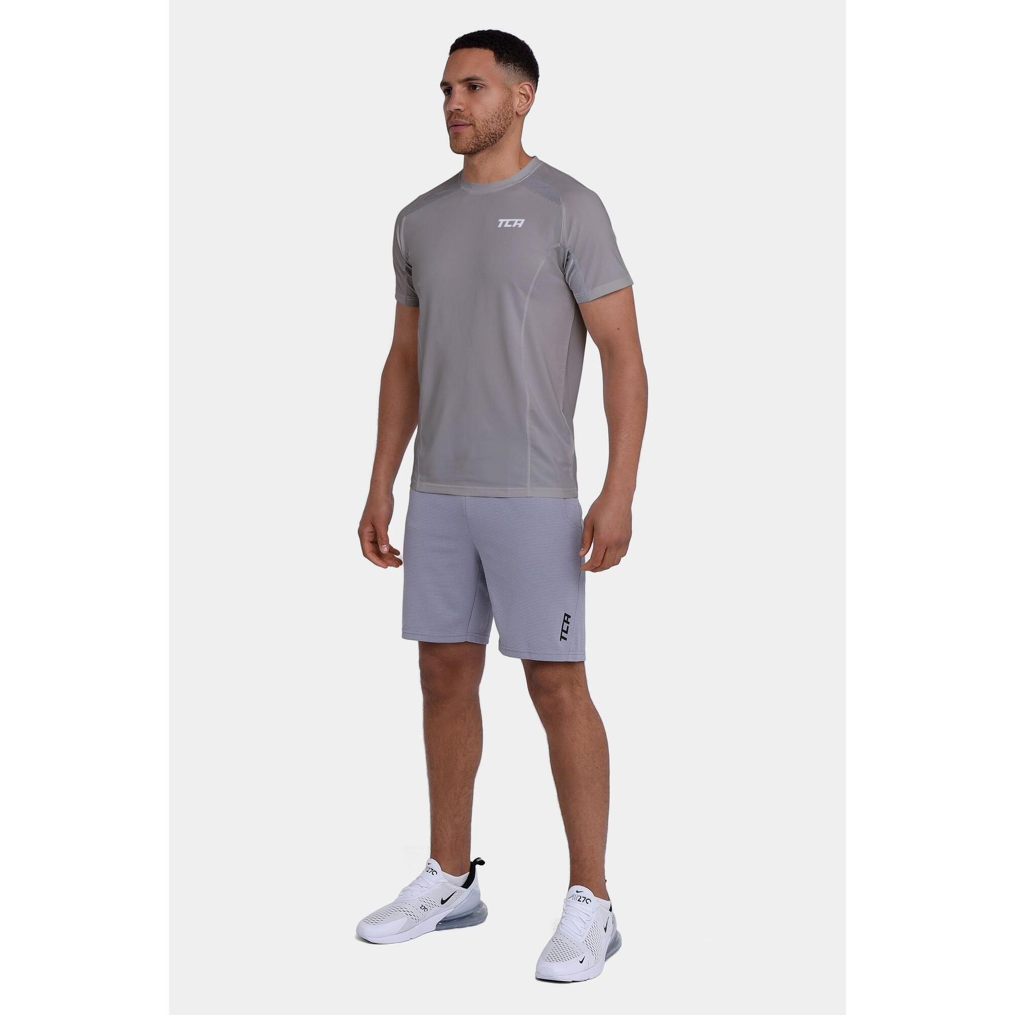 TCA Men's Super Light QuickDry Running T-Shirt - Cool Grey