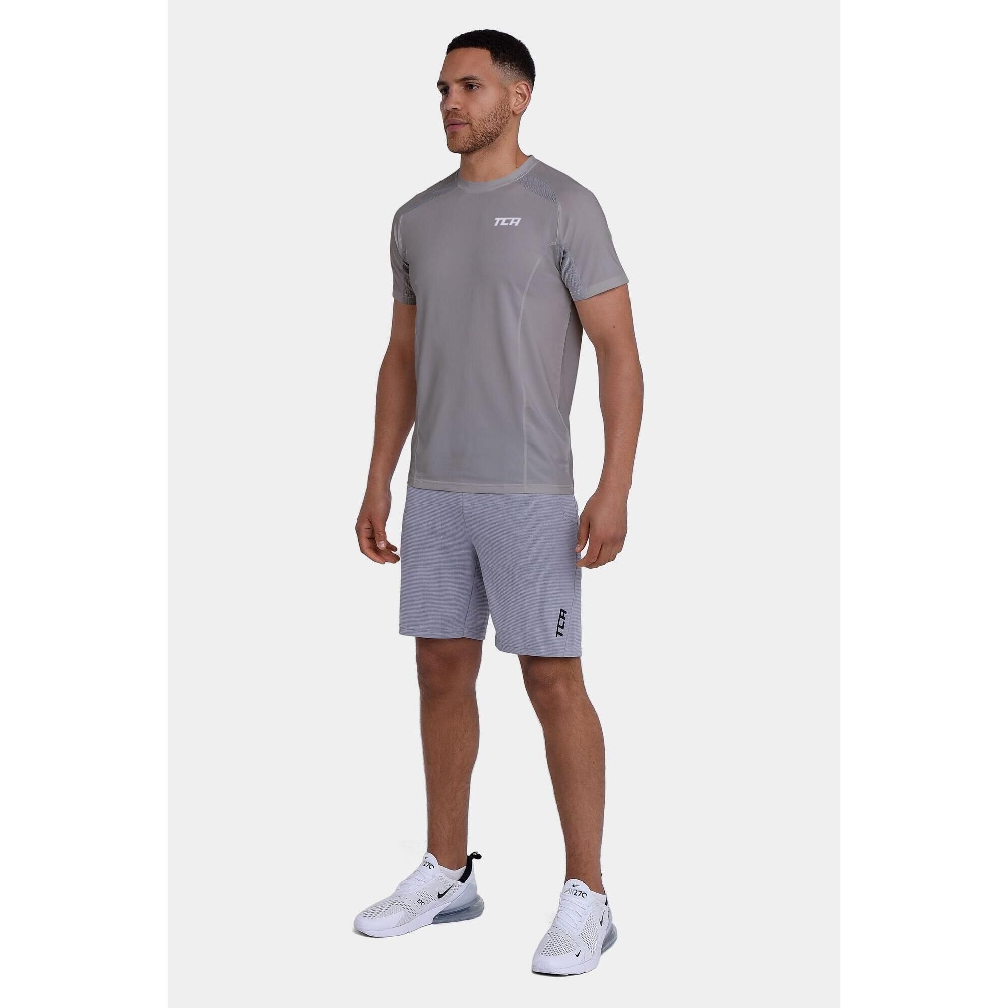 TCA Men's Super Light QuickDry Running T-Shirt - Cool Grey