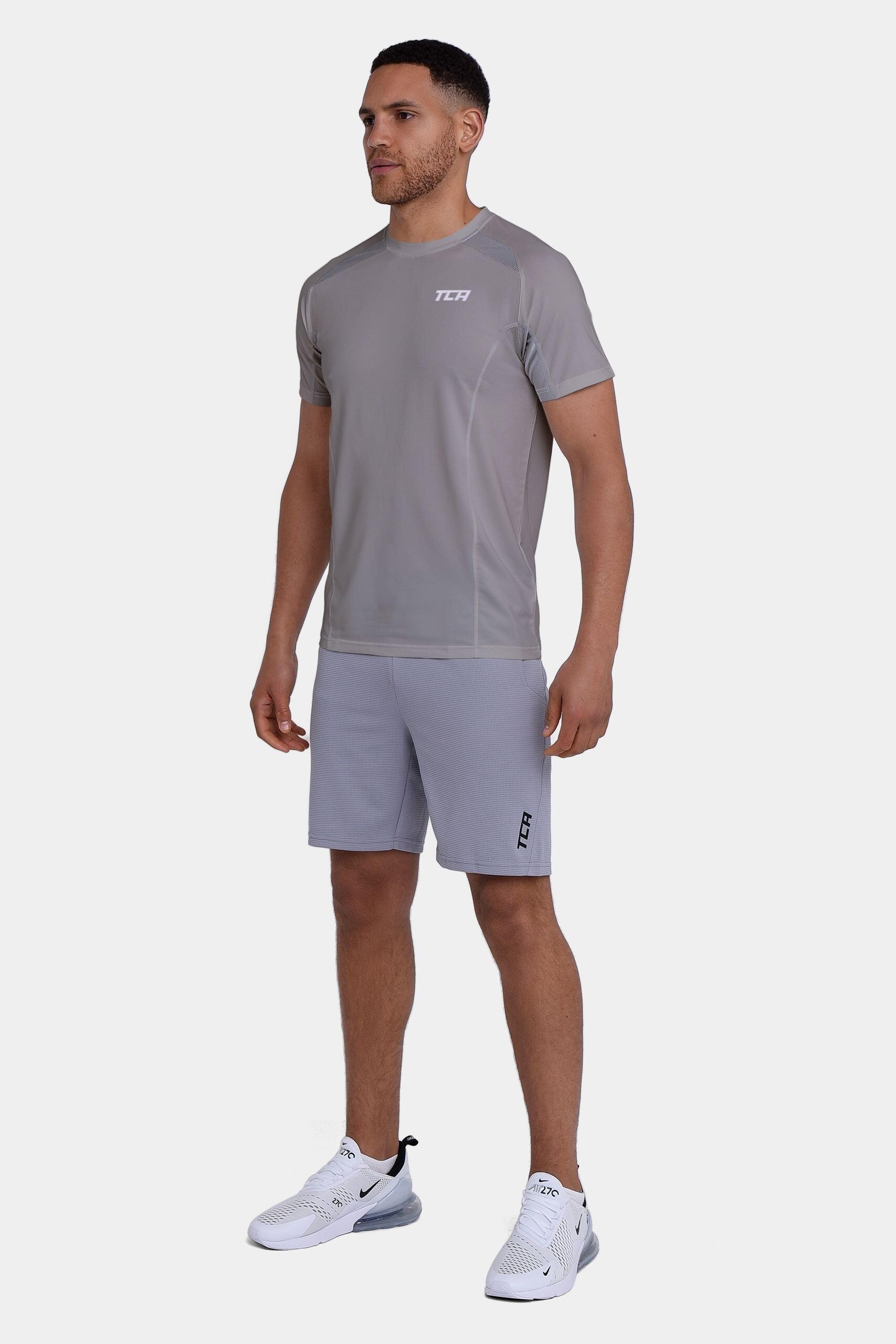 TCA Men's Super Light QuickDry Running T-Shirt - Cool Grey