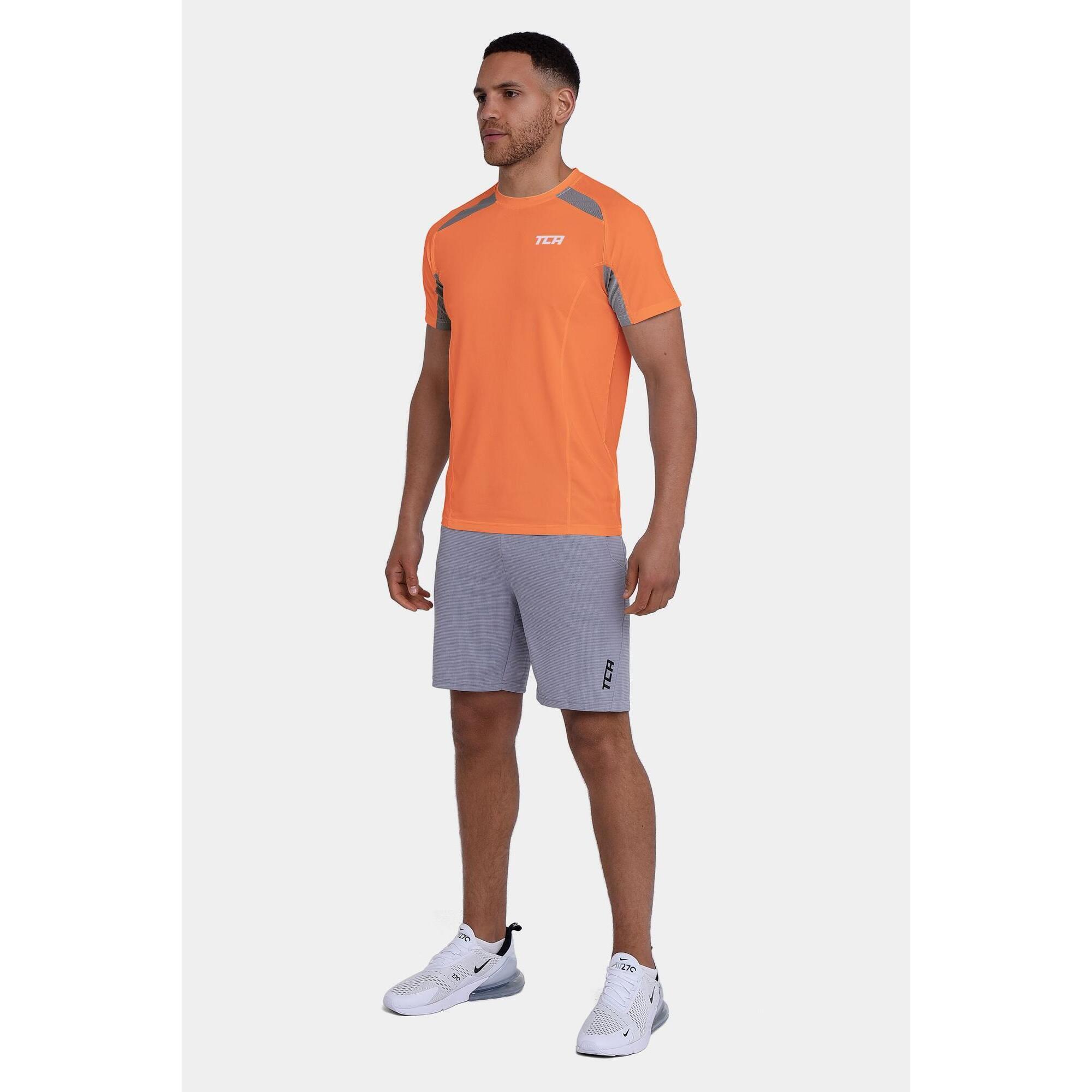 TCA Men's Super Light QuickDry Running T-Shirt - Tangerine