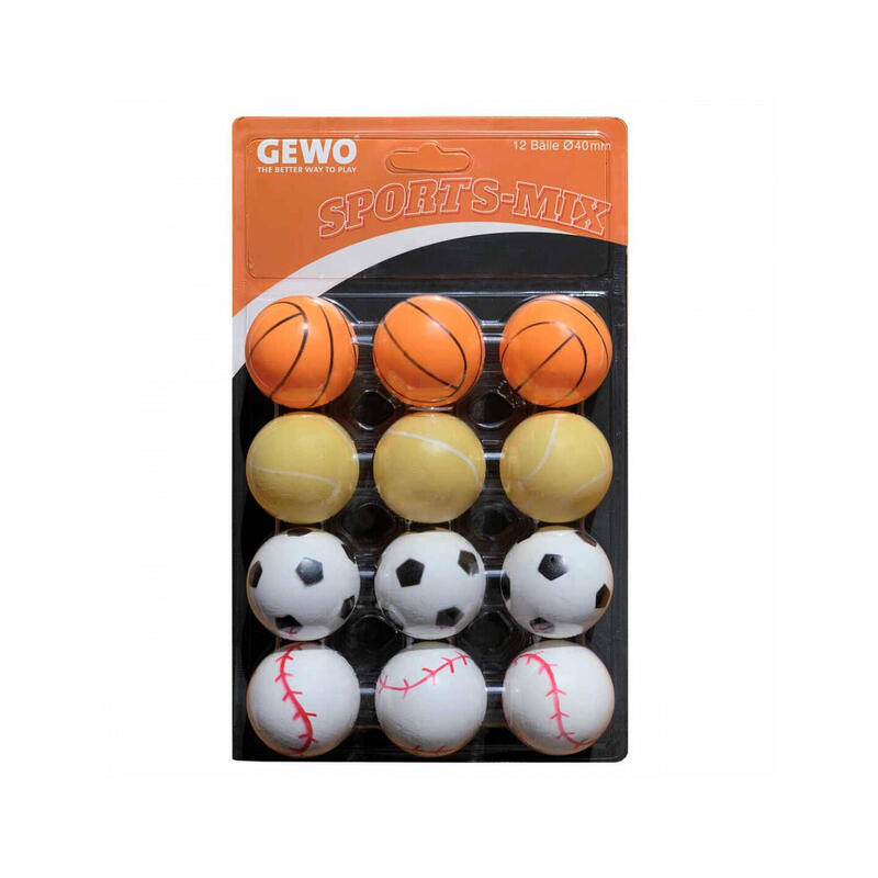 GEWO tafeltennisballen Sports-Mix 12 stuks