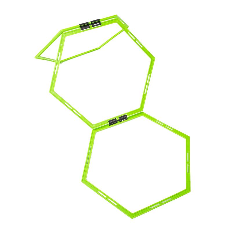 Grille d'agilité Hexagon - Speedladder - 6 pièces - Avec sac de rangement
