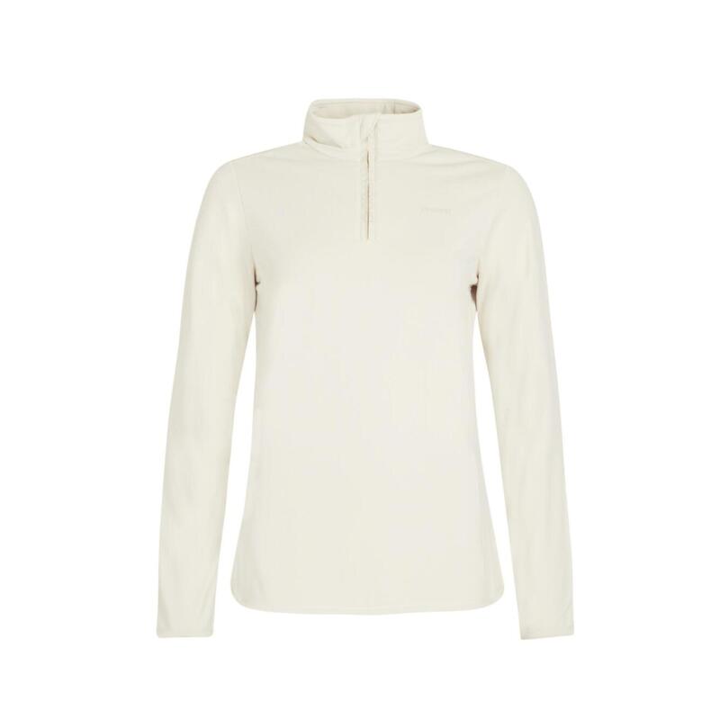 W Fabriz 1/4 Zip Top - Trui - 106_kitoffwhite - dames - Pisteskiën