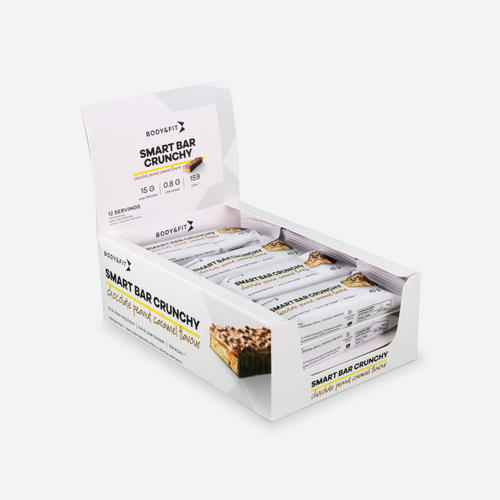 Smart Bar Crunchy - Barres Protéinée - Chocolat, Cacahuètes Caramel - 12 barres
