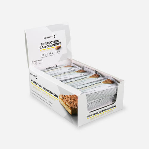BODY&FIT Perfection Bar Crunchy - Proteïne Repen - Milk Chocolade Cookie - 12 eiwitrepen