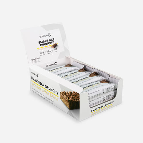 BODY&FIT Smart Bars Crunchy - Proteïne Repen - Chocolate Cookie - 12 eiwitrepen