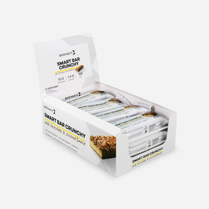 Smart Bar Crunchy - Barres Protéinée - Cookies et Chocolat Blanc - 12 barres