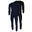 Set 2 sous-vêtements thermiques | Hommes | Doublure polaire | Bleu/Noir