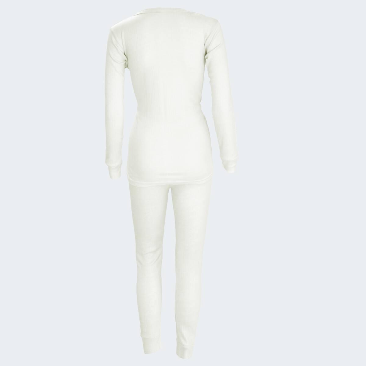Set sous-vêtements thermiques | Femmes | Doublure polaire | Crème 4/6