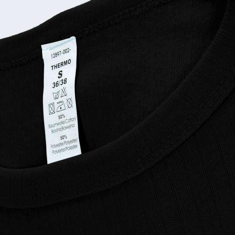 Thermoset Dames van 2 | Shirt + Broek | Binnenkant Fleece | Zwart