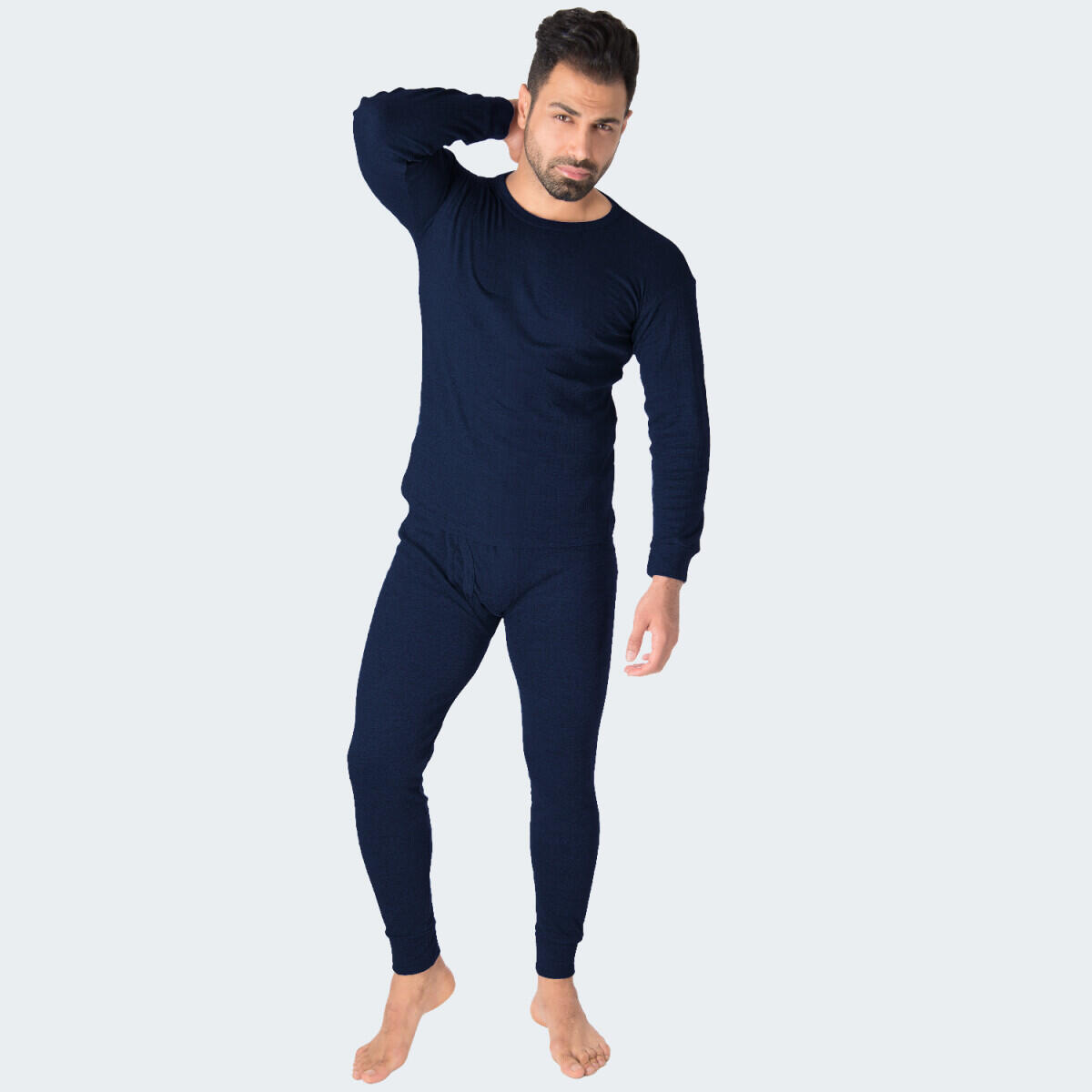 Set 2 sous-vêtements thermiques | Hommes | Doublure polaire | Anthracite/Bleu 5/5