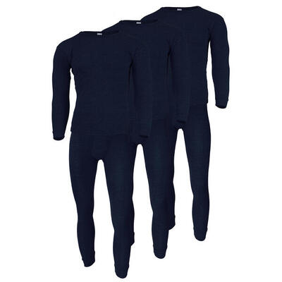 3 Sets intimi termici | Uomo | 3 magliette + 3 pantaloni | Grigio