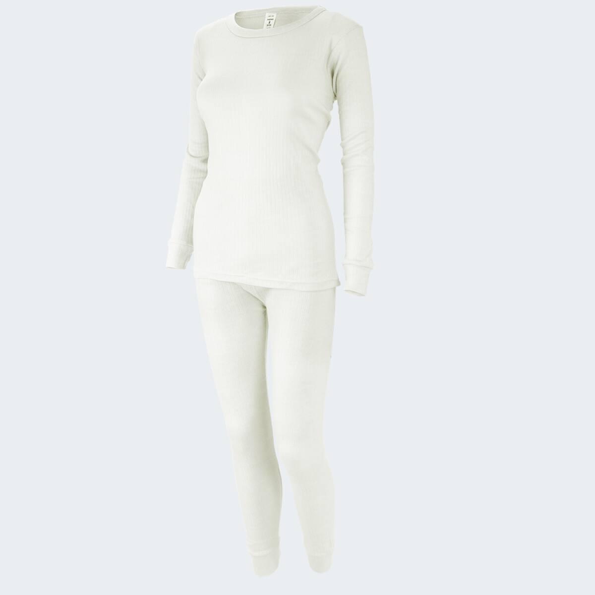 Set sous-vêtements thermiques | Femmes | Doublure polaire | Crème 3/6