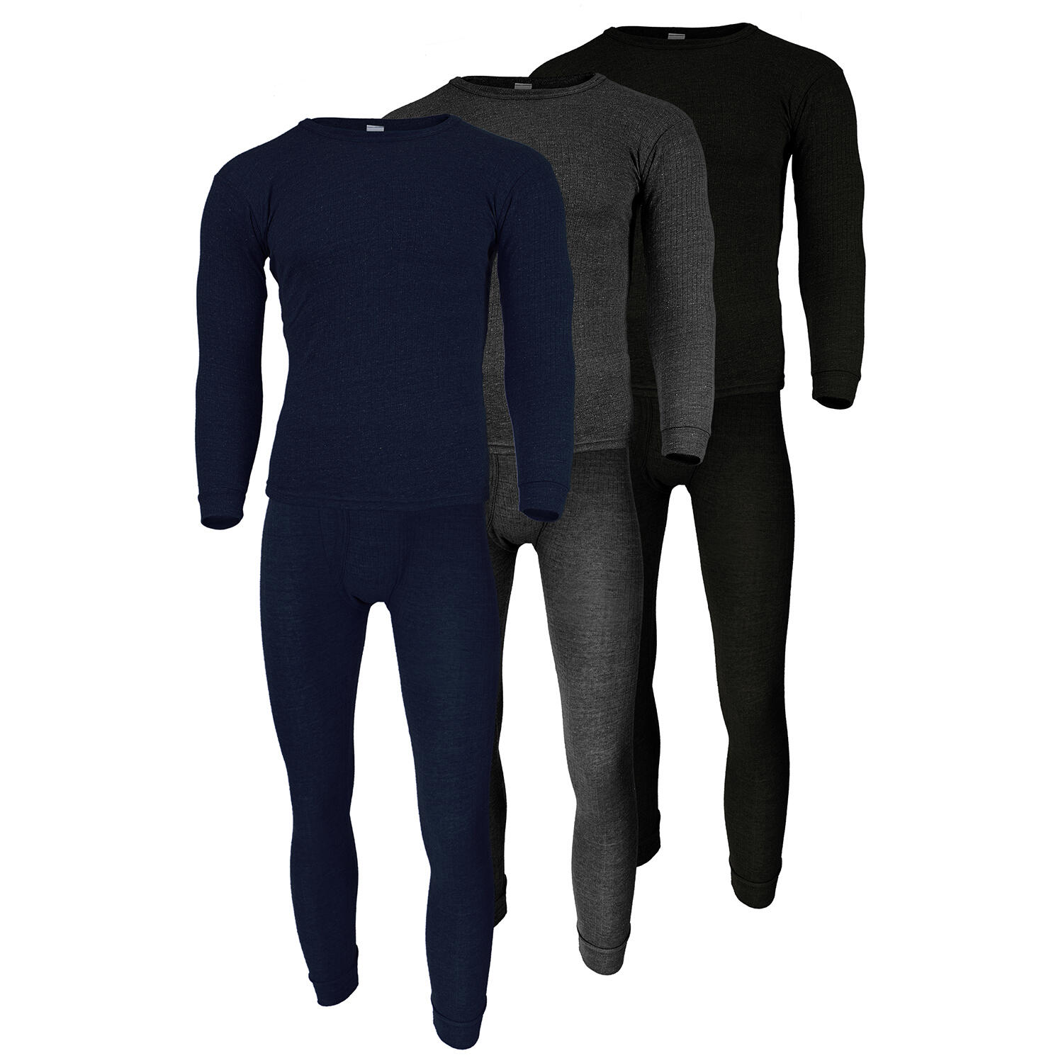 Set di 3 mutande termiche | Uomo | Antracite/Blu/Nero