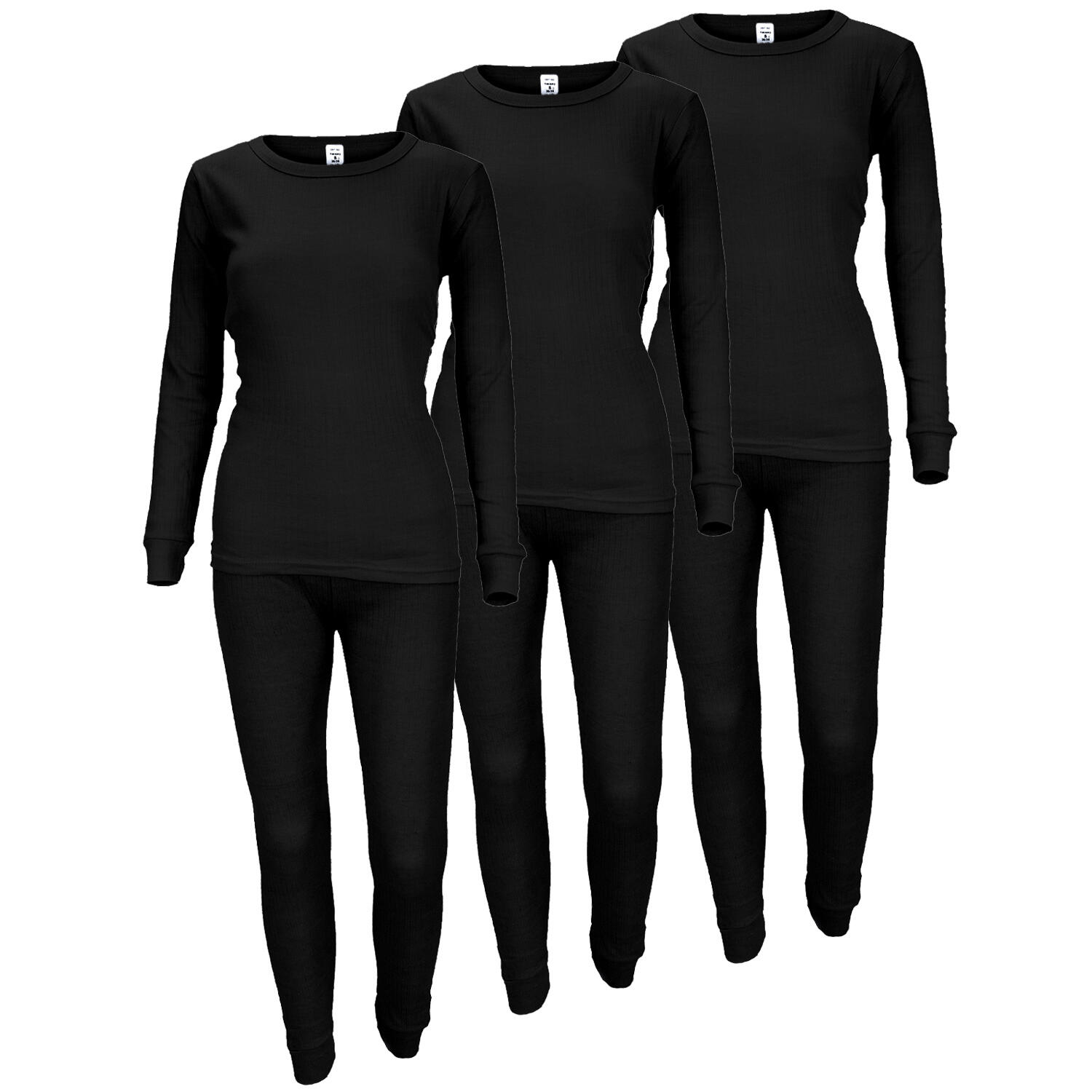 Set of 3 thermal underwear | Women | Black