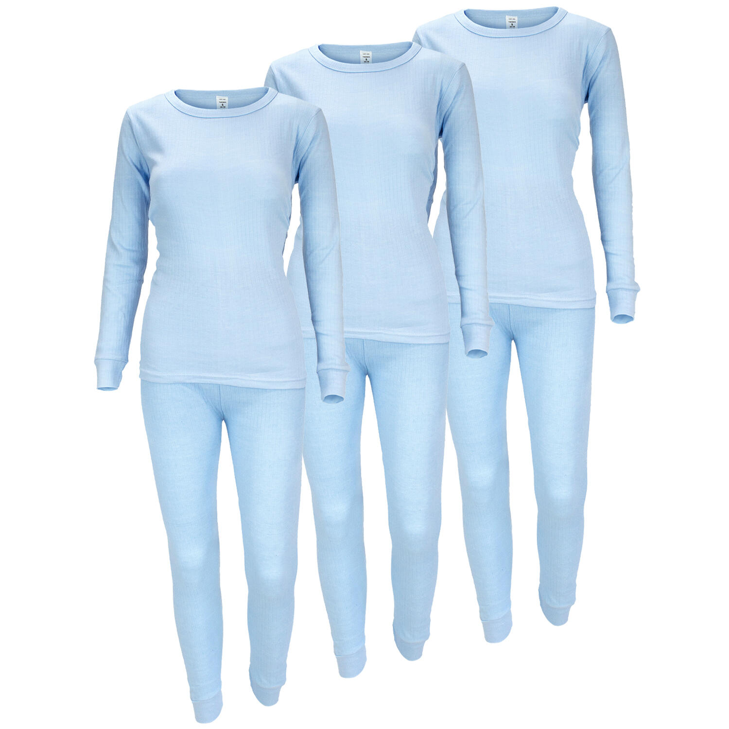 Set of 3 thermal underwear | Women | Light blue