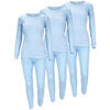 Set 3 sous-vêtements thermiques | Femmes | Bleu clair