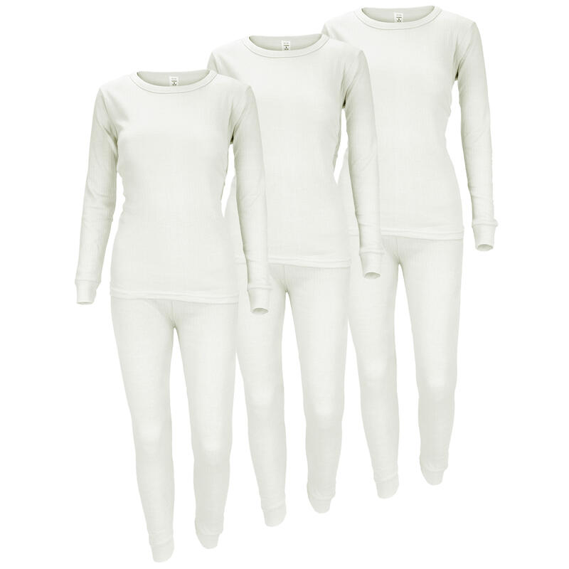 Set 3 sous-vêtements thermiques | Femmes | Crème