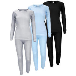 Set 3 sous-vêtements thermiques | Femmes | Gris/Bleu clair/Noir