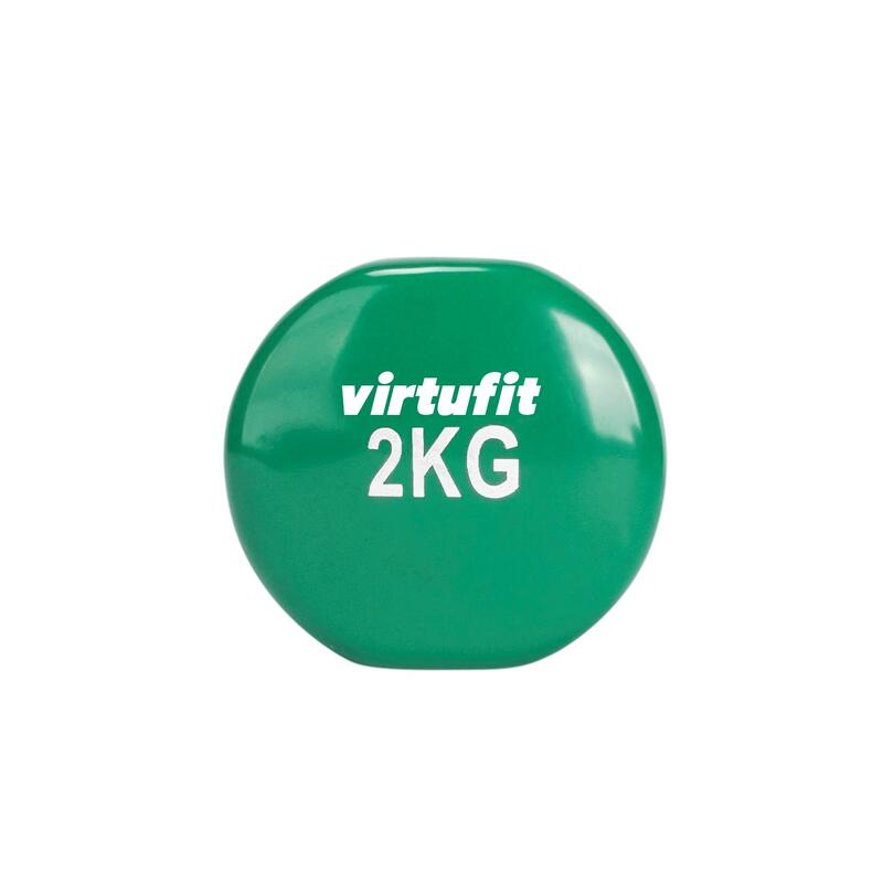 Vinyl Kurzhantel - Professionell - 2 kg - Grün