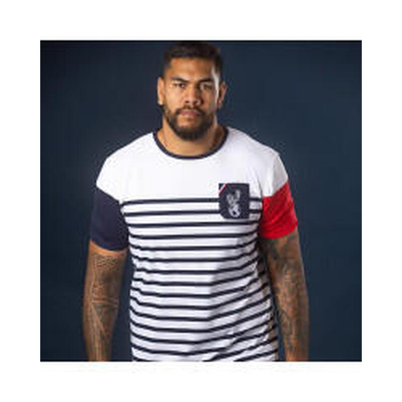 T-shirt de rugby homme Marinière Allez la France