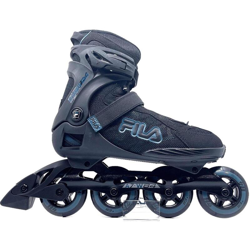 Fila Crosstraining 84  skates zwart met soft boots en 84 mm wielen