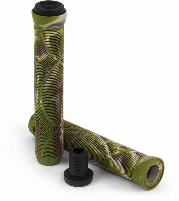 Slamm Team "Swirl" Stuntstep Handvaten / Grips in Jungle groen 2/3
