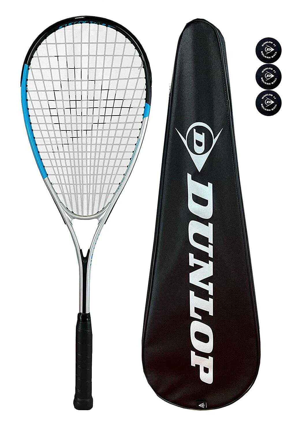 DUNLOP Dunlop Hyper Lite Nano Squash Racket, inc Squash Balls & Full Protective Cover