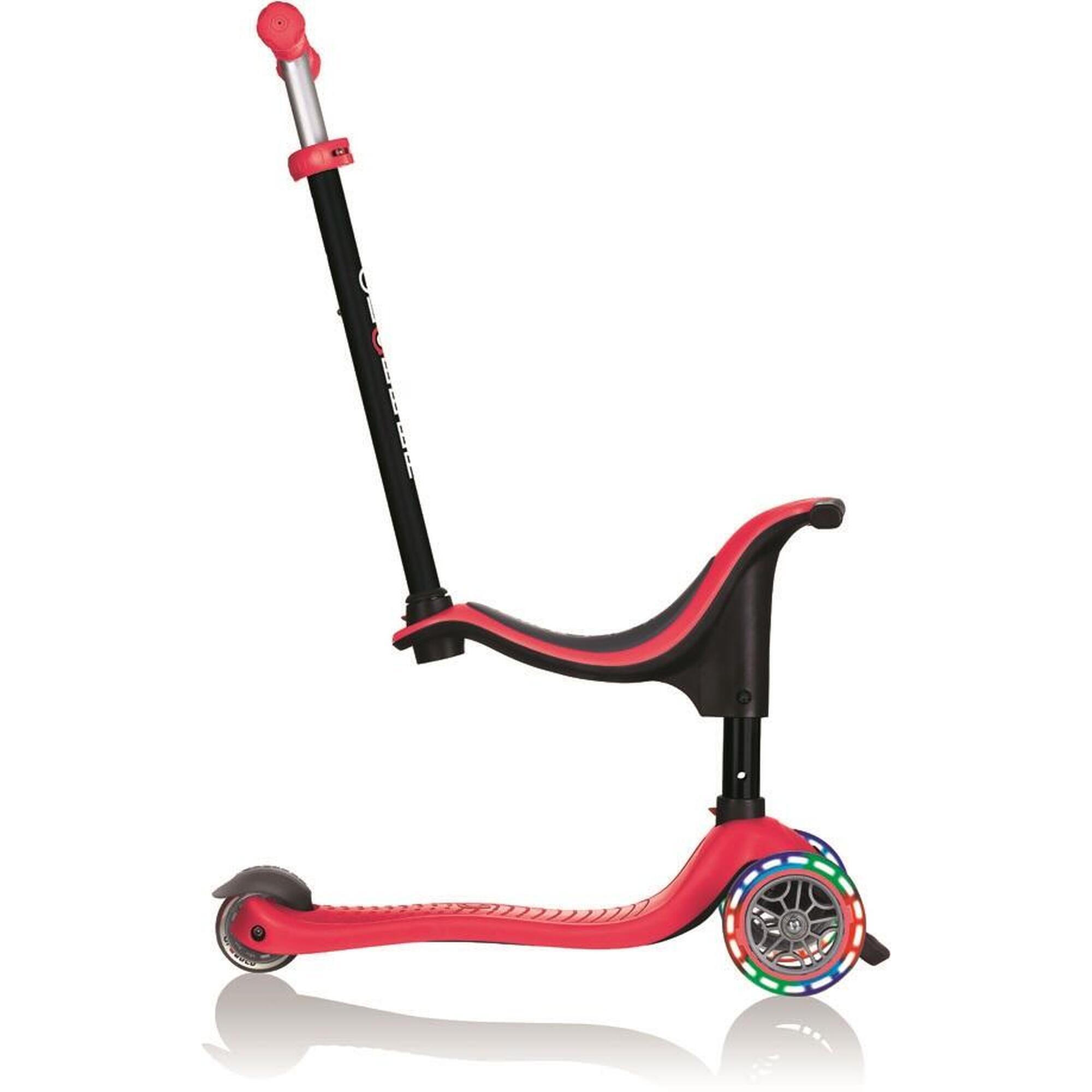 Globber draisienne / Tricycle | GO UP Sporty Lights with Stabilisateur | Rouge