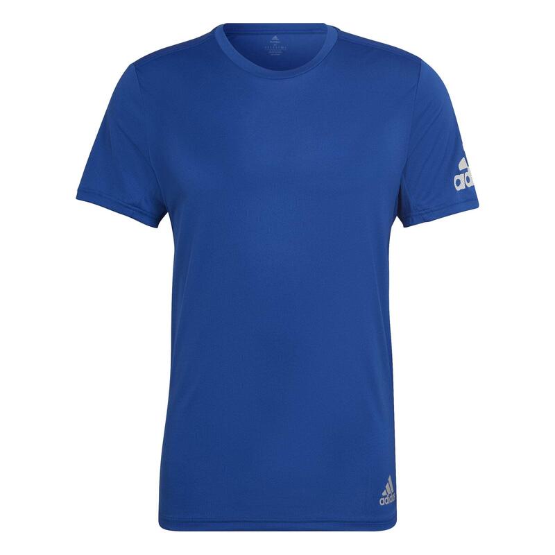 Camiseta de Manga Corta Hombre Adidas Run It  Azul