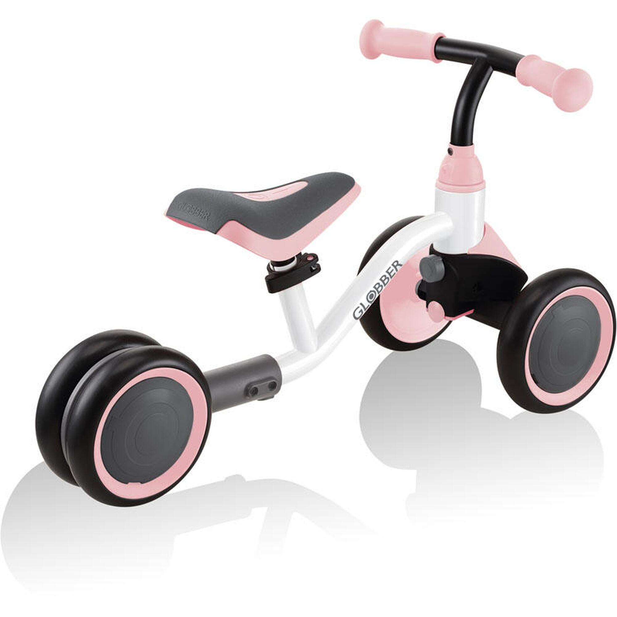 Learning Bike white-pastel pink scooter/quadricycle