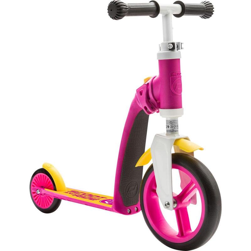 Scooter Laufrad / Dreirad  Highwaybaby  Pink-Gelb