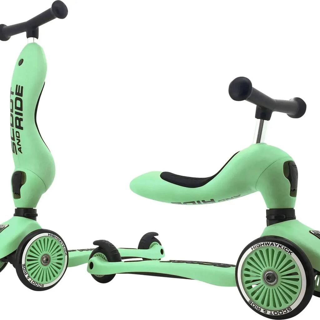 Scooter 2-in-1 with seat & 3 wheels - Highwaykick 1 Kiwi