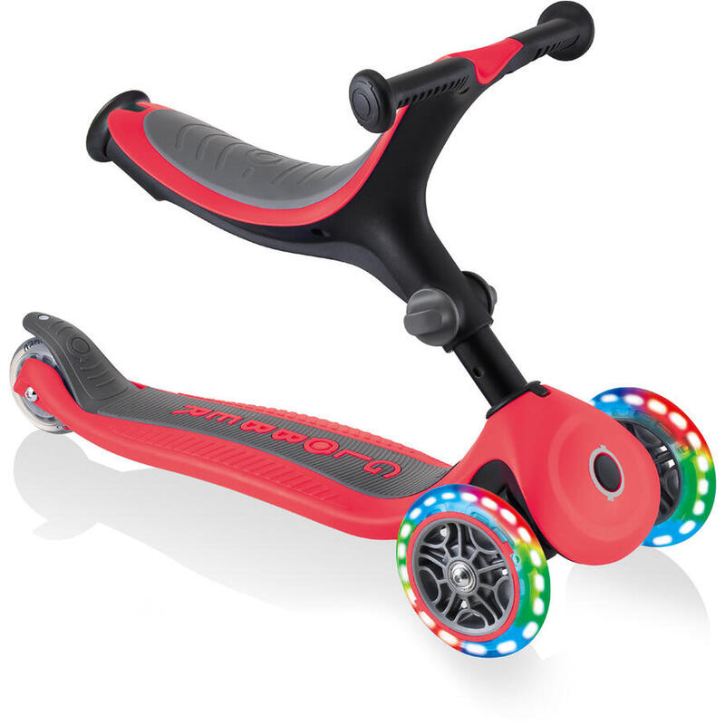 Globber draisienne / Tricycle | GO UP Foldable Plus Lights | Rouge