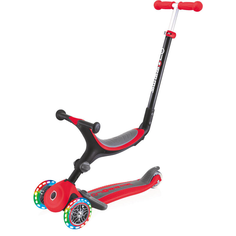 Globber draisienne / Tricycle | GO UP Foldable Plus Lights | Rouge