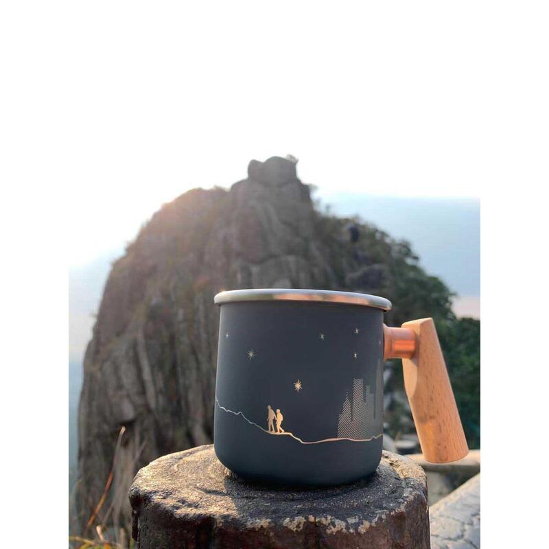 木柄白鐵露營杯 - 獅子山 (香港限定，山毛櫸木)