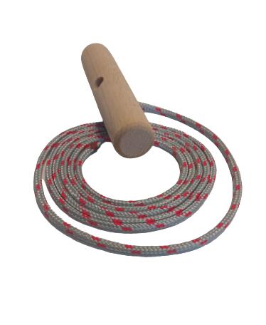 Sznurek do ciągnięcia sanek z uchwytem drewnianym Drewmax AD300 1,5m 3/7