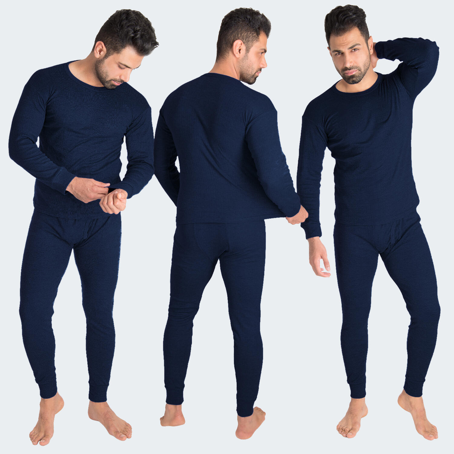 Set 3 sous-vêtements thermiques | Hommes | Bleu 2/5