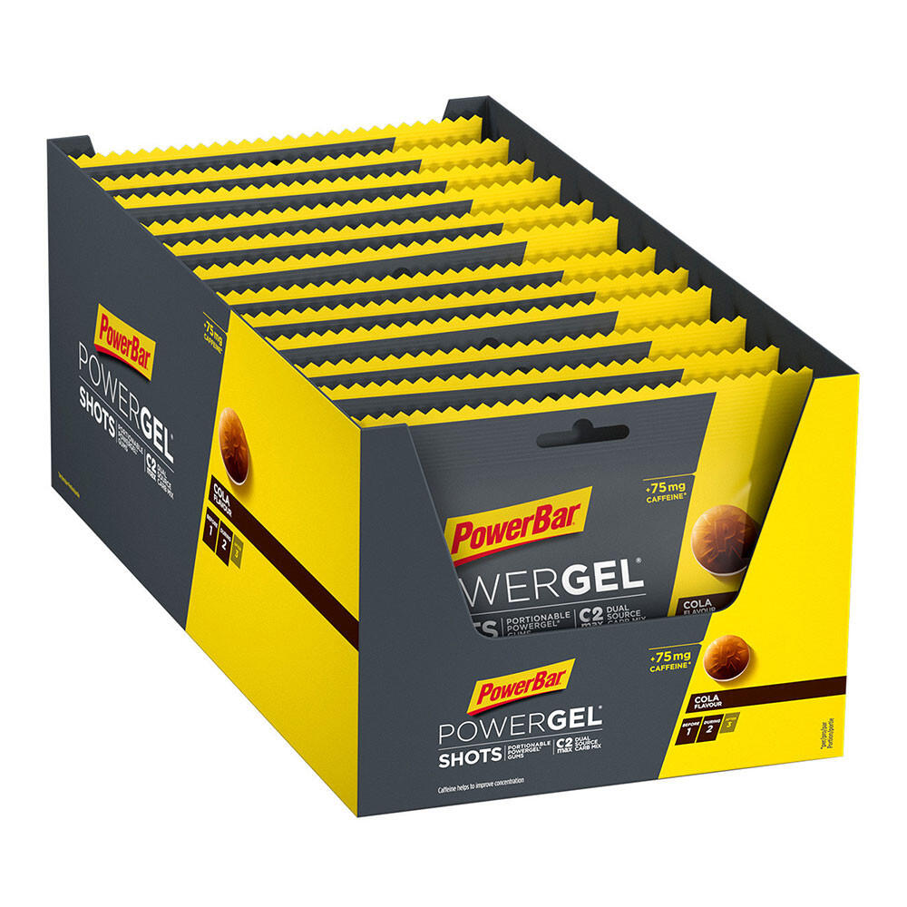 Lot de 24 shots PowerBar PowerGel 60gr