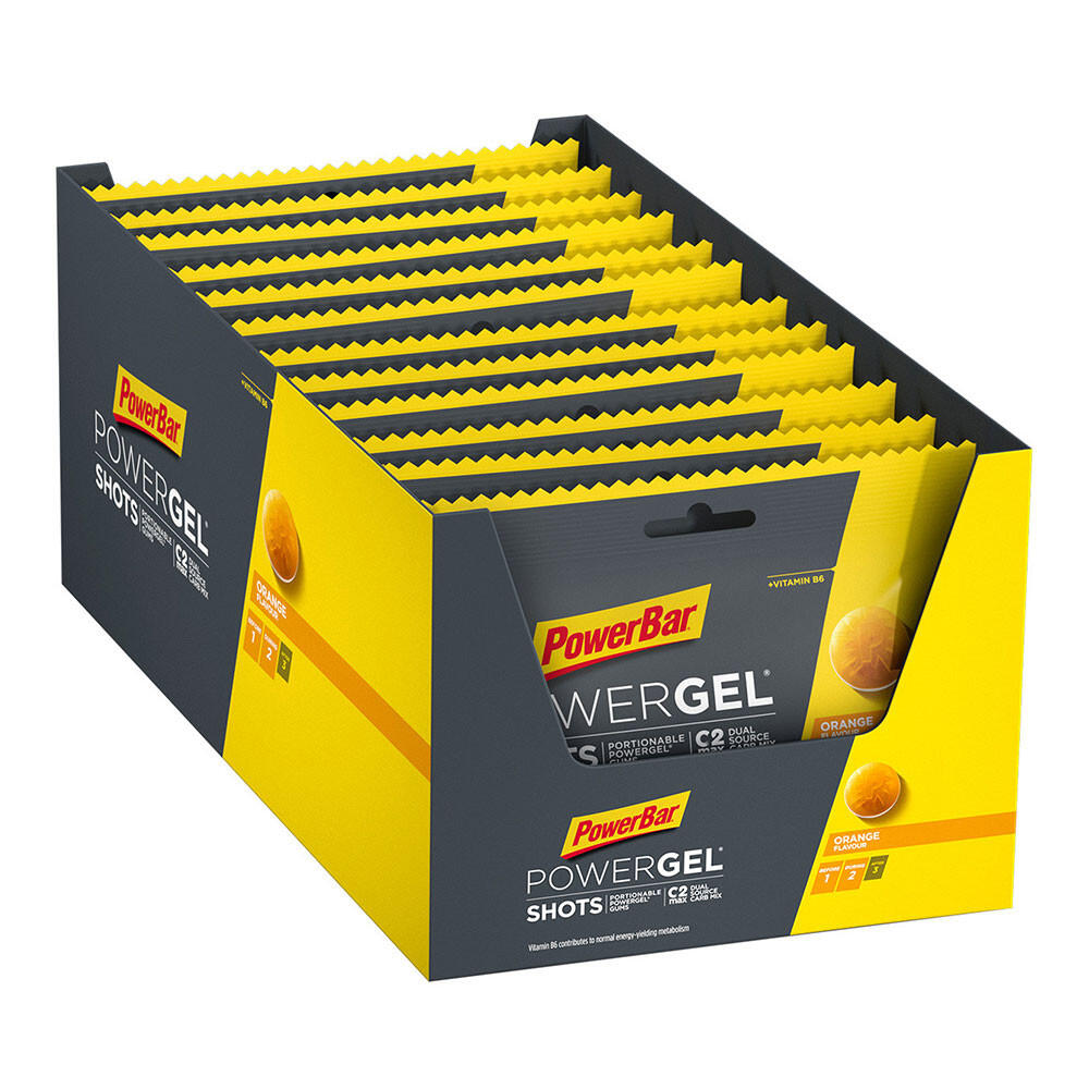 Lot de 24 shots PowerBar PowerGel 60gr