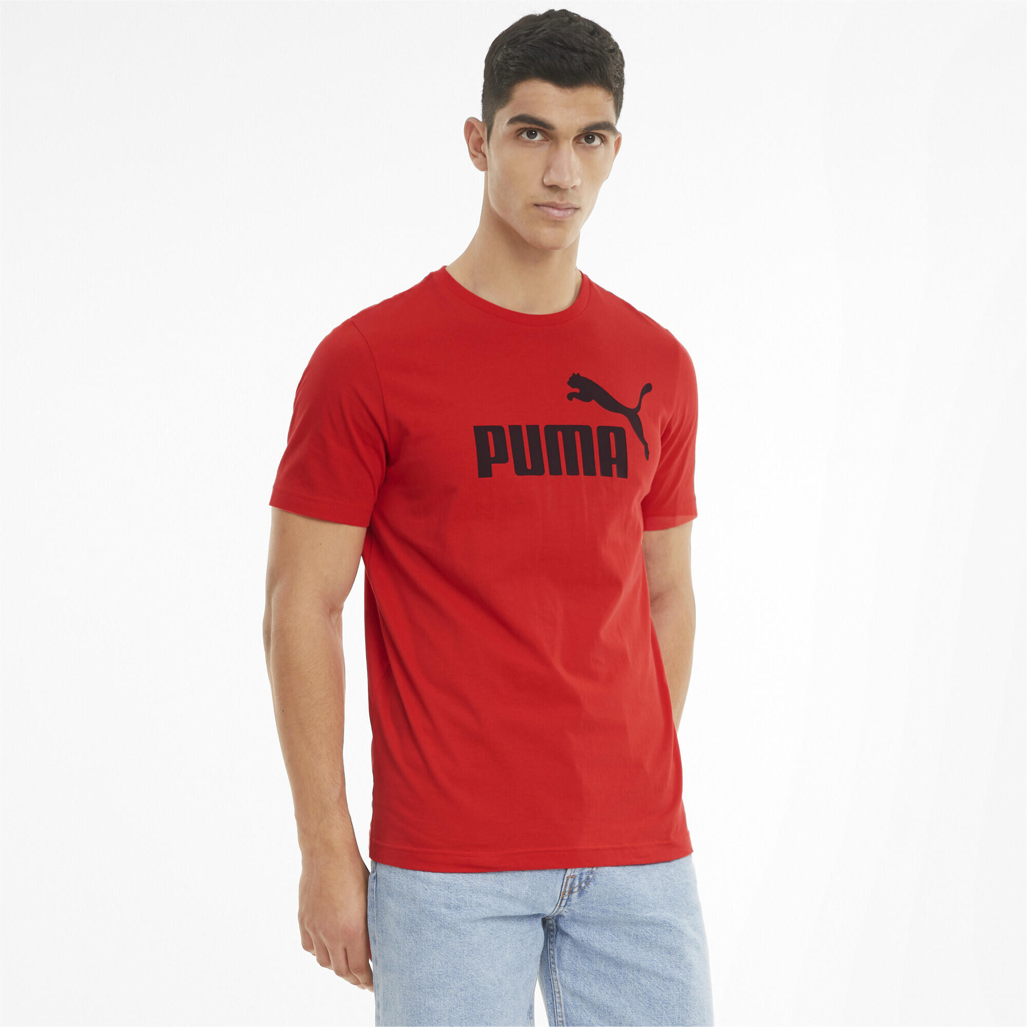 Camiseta Essentials Logo Hombre PUMA High Risk Red 2/7