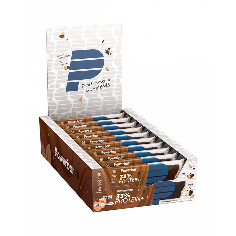 Boîte protein plus bar 33% (10X90g) | Chocolat Cacahuète