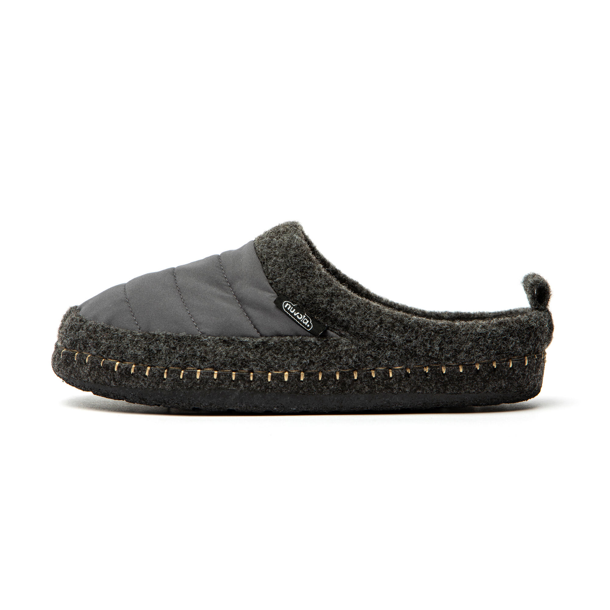 Nuvola grijze unisex slippers met rubberen zool 4/6