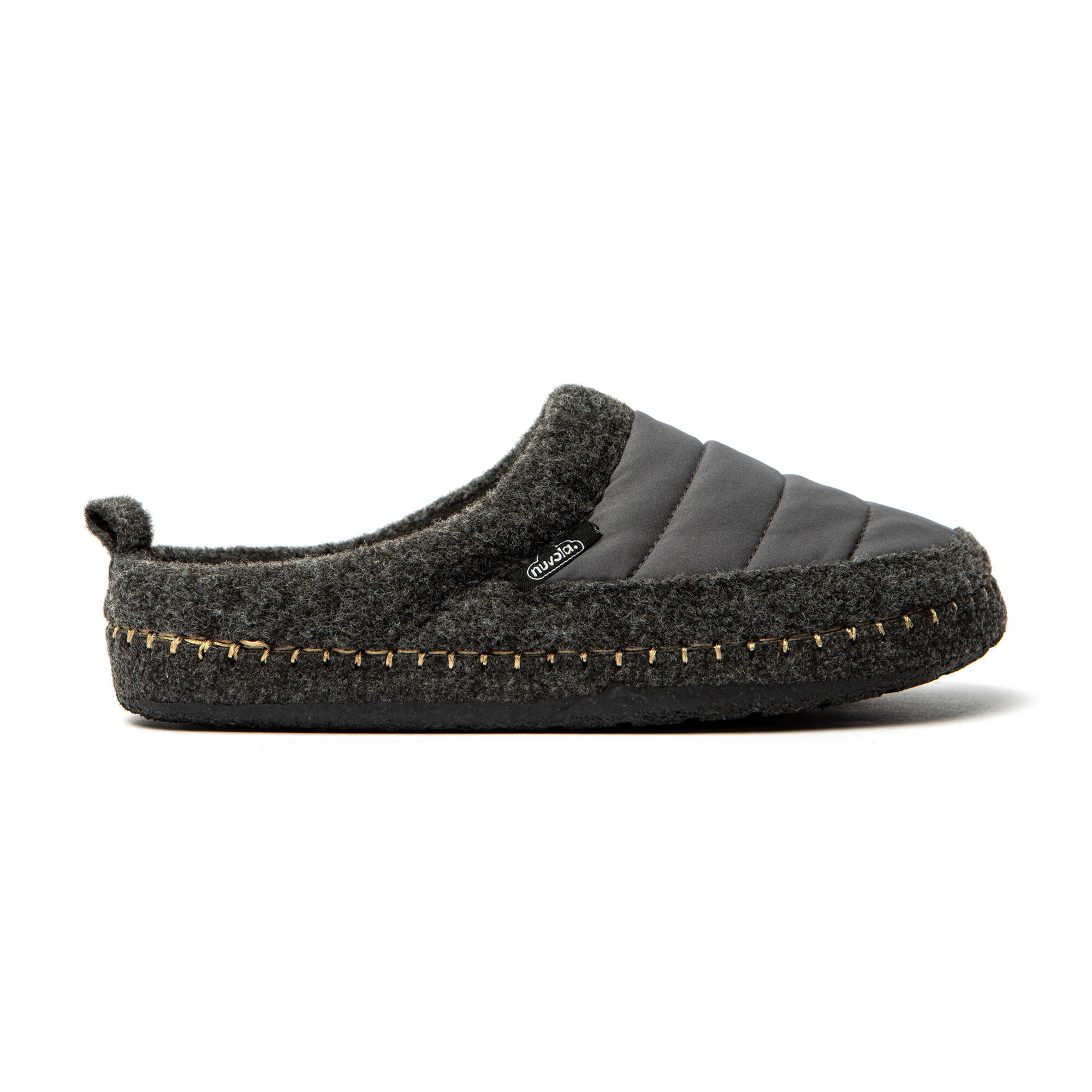 NUVOLA Nuvola graue Unisex-Pantoffeln mit Gummisohle