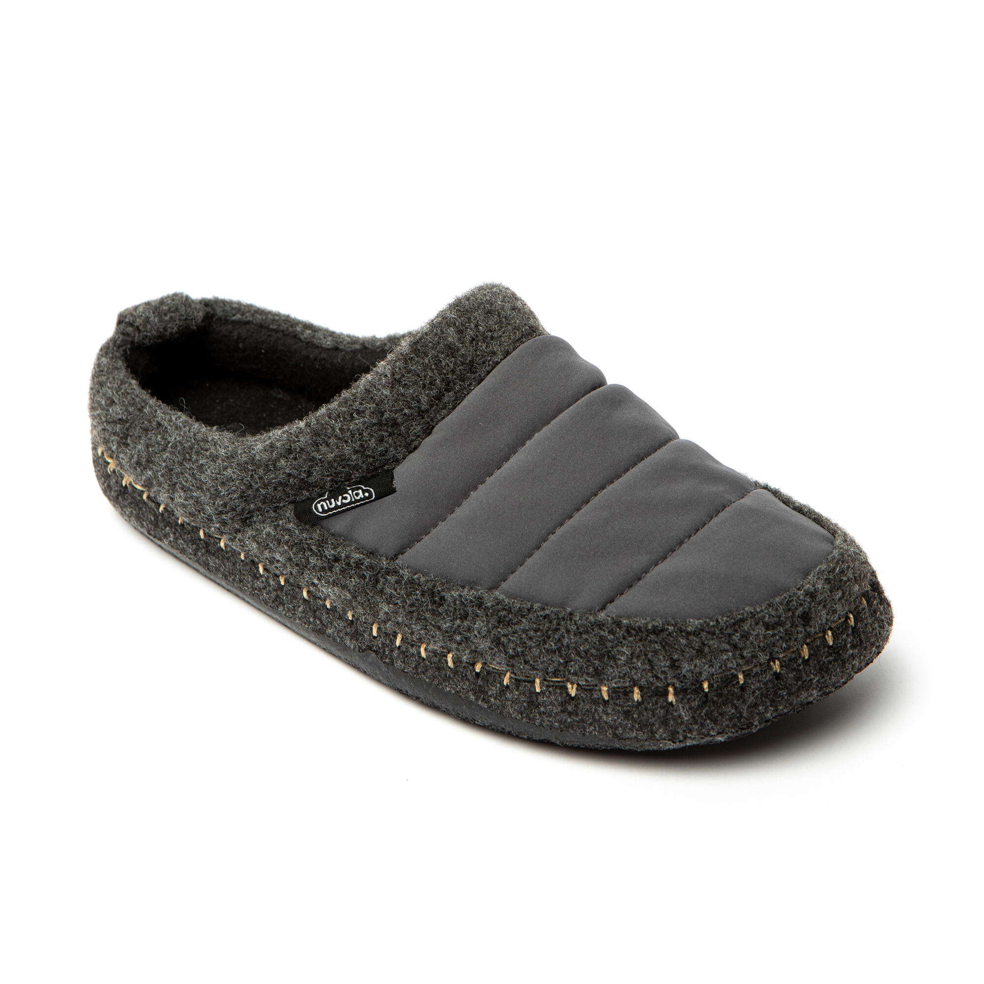 Nuvola grijze unisex slippers met rubberen zool 3/6