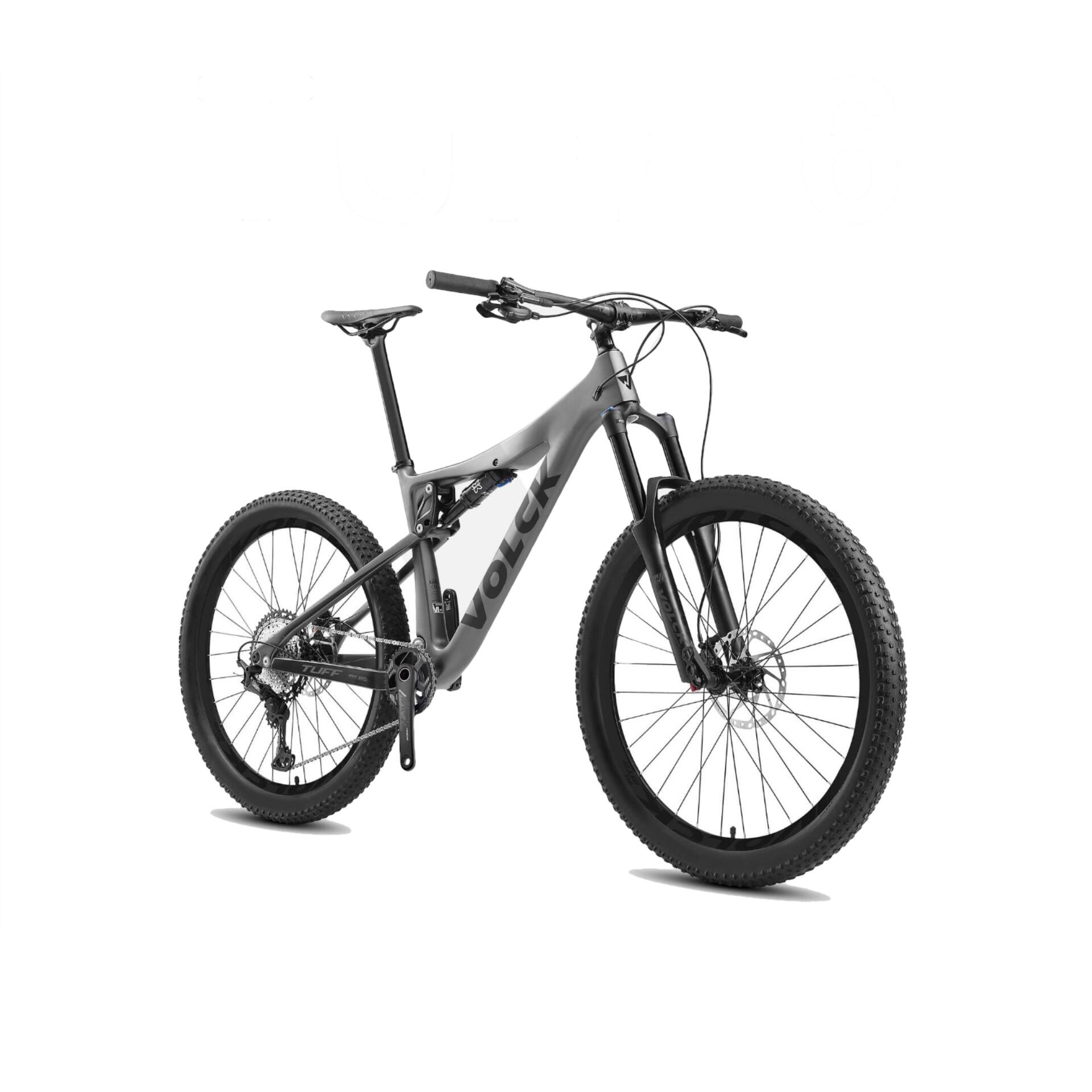 Mountain Bike Carbon Full Suspension Bike 27.5 VOLCK Tuff 6 Black Grey
