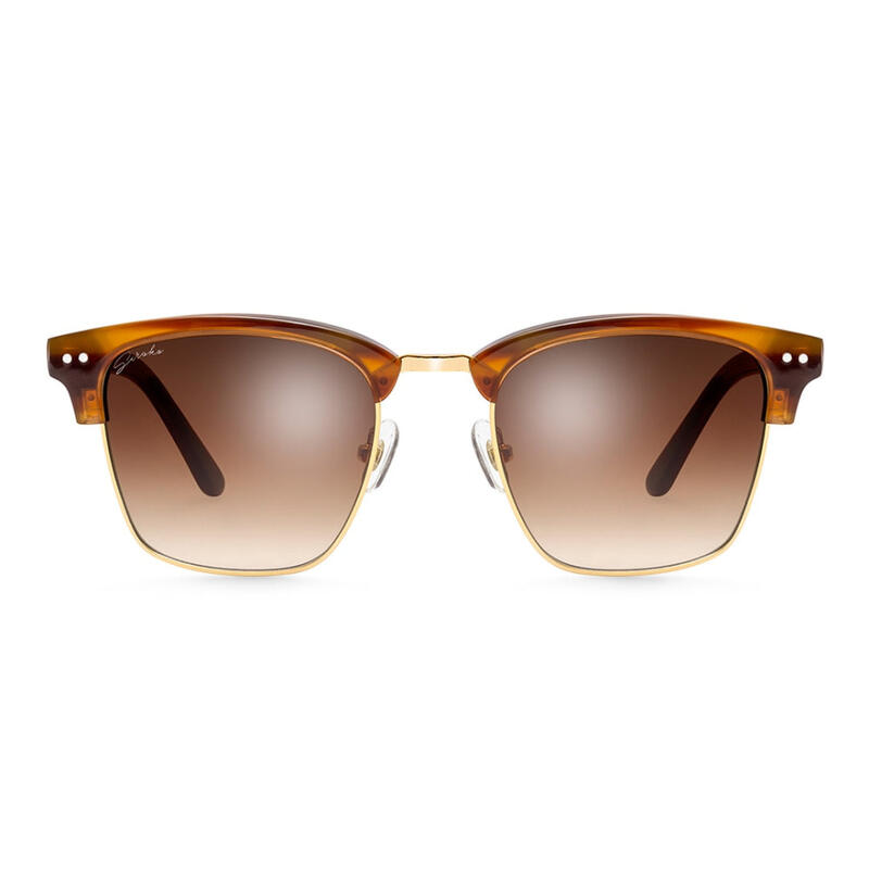 Herren und Damen Surf Modesonnenbrille aus Edelstahl Broadway SIROKO Braun