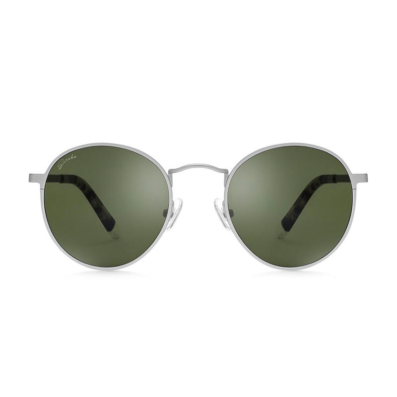 Herren und Damen Surf Runde Sonnenbrille aus Edelstahl Hyde Park SIROKO Grau